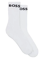 Two-Pack Of Quarter-Length Socks In Stretch Fabric