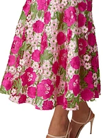 Romaine Floral Guipure Lace Midi-Dress