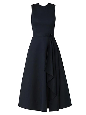 Palmer Cotton Draped Midi-Dress