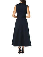 Palmer Cotton Draped Midi-Dress