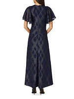 Prisma Ruched Plaid Maxi Dress