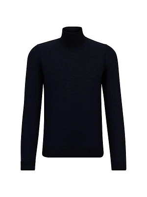 Slim-Fit Roll Neck Sweater In Virgin Wool T-Shirt