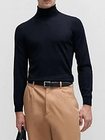 Slim-Fit Roll Neck Sweater In Virgin Wool T-Shirt