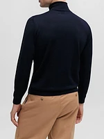 Slim-Fit Roll Neck Sweater In Virgin Wool T-Shirt