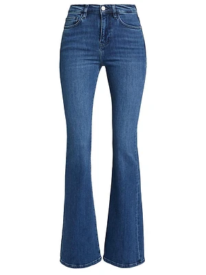 Le High Flare Mid-Rise Stretch Boot-Cut Jeans