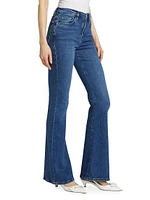 Le High Flare Mid-Rise Stretch Boot-Cut Jeans