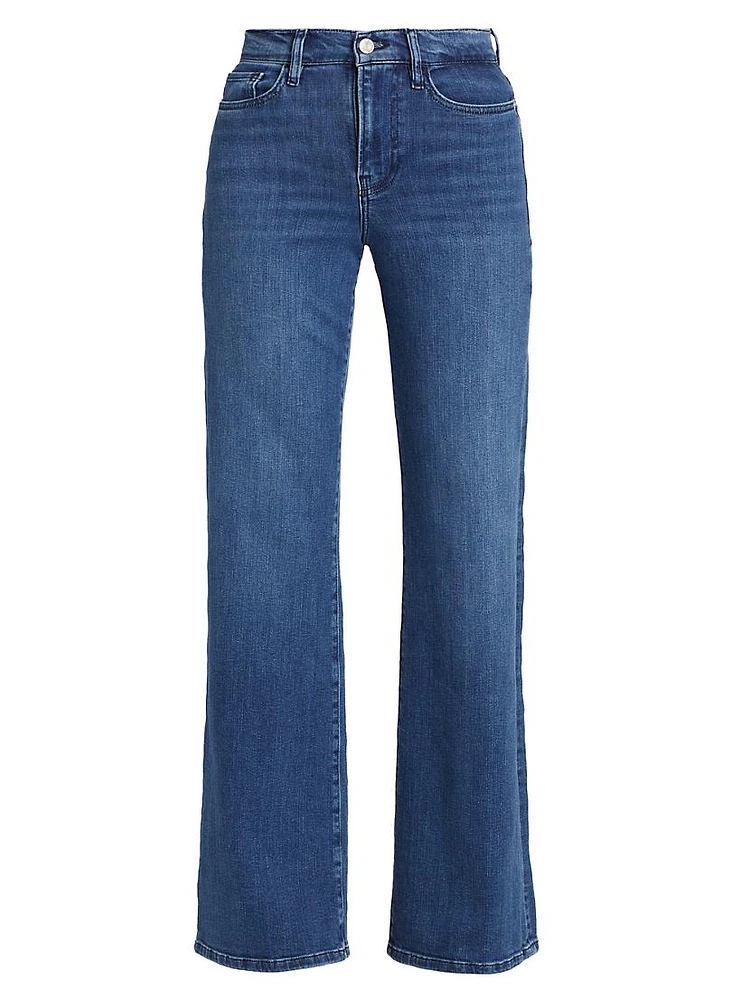 Le Slim Palazzo Straight-Leg Jeans