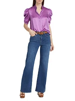 Le Slim Palazzo Straight-Leg Jeans