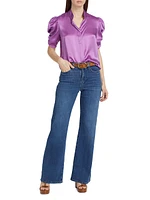 Le Slim Palazzo Straight-Leg Jeans