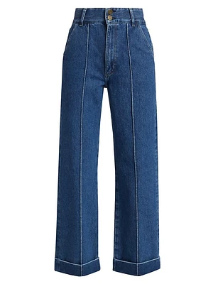 '70s High-Rise Stretch Straight-Leg Crop Jeans