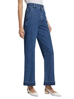 '70s High-Rise Stretch Straight-Leg Crop Jeans