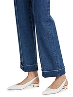 '70s High-Rise Stretch Straight-Leg Crop Jeans