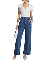 '70s High-Rise Stretch Straight-Leg Crop Jeans