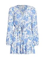 Athena Paisley Crepe Minidress