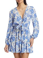 Athena Paisley Crepe Minidress