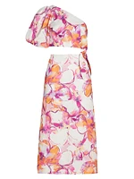 Nadia Floral Cut-Out Midi-Dress