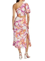 Nadia Floral Cut-Out Midi-Dress