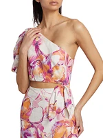 Nadia Floral Cut-Out Midi-Dress