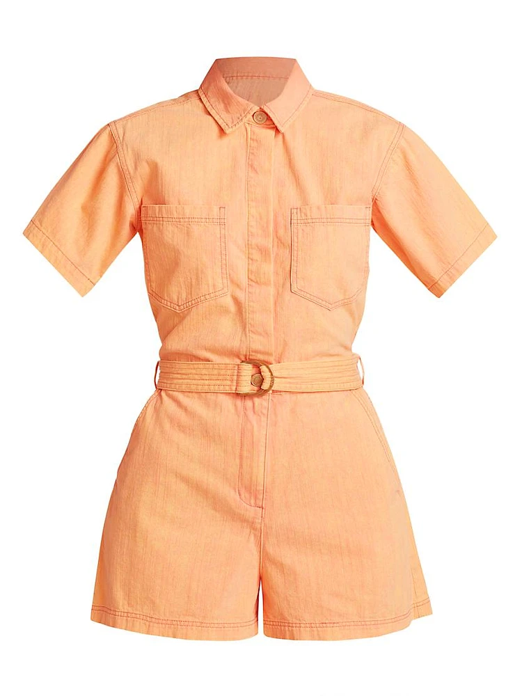 Brae Cotton Belted Romper