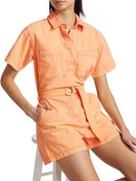 Brae Cotton Belted Romper