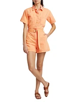 Brae Cotton Belted Romper