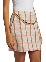 Lane Plaid A-Line Miniskirt