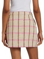 Lane Plaid A-Line Miniskirt