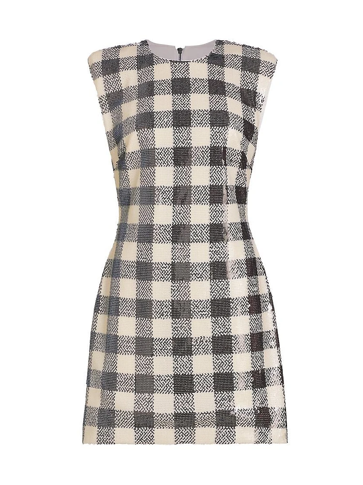 Parker Sequined Check Shift Dress