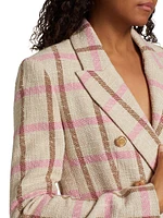 Kylie Double-Breasted Tweed Blazer