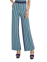 Jabber Striped Wide-Leg Pants