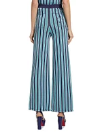 Jabber Striped Wide-Leg Pants