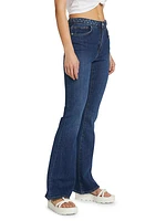 Braided Waistband Le High Flare Jeans