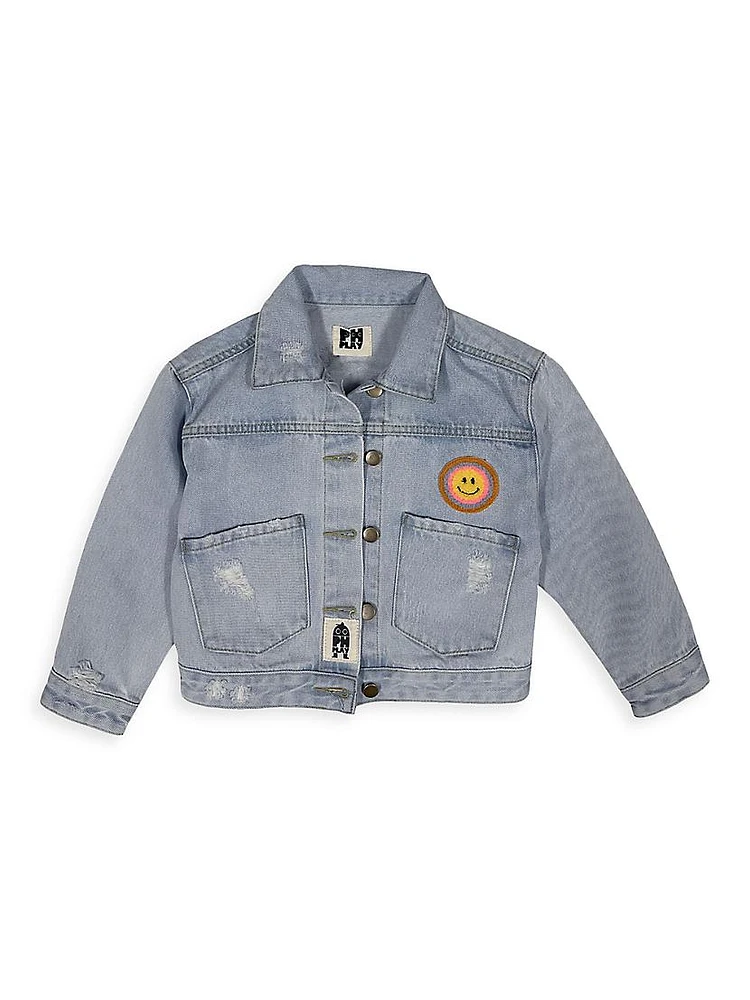 Little Girl's & Patched Denim Jacket