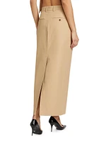 Drill Cotton Column Maxi Skirt