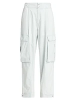 Cotton Wide-Leg Cargo Pants