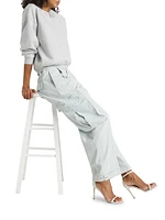 Cotton Wide-Leg Cargo Pants