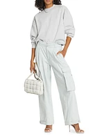 Cotton Wide-Leg Cargo Pants