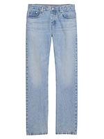 Washed Straight-Leg Jeans