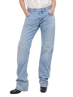 Washed Straight-Leg Jeans