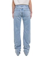 Washed Straight-Leg Jeans