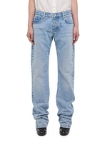 Washed Straight-Leg Jeans