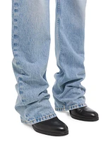 Washed Straight-Leg Jeans