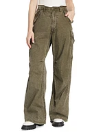 Cotton Wide-Leg Cargo Pants