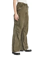 Cotton Wide-Leg Cargo Pants