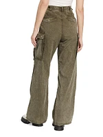 Cotton Wide-Leg Cargo Pants