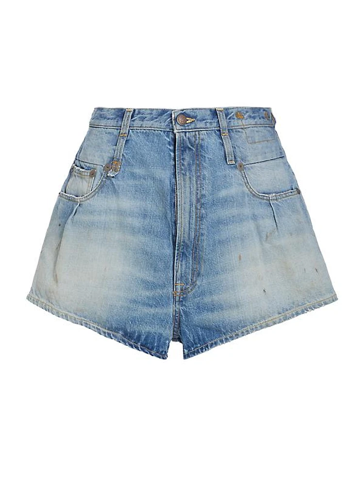 Double Belt Loop Venti Denim Shorts