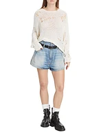 Double Belt Loop Venti Denim Shorts