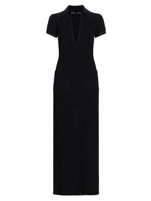 Auden Plunging V-Neck Knit Maxi Dress