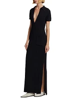 Auden Plunging V-Neck Knit Maxi Dress