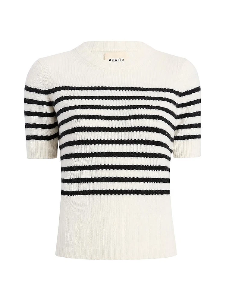 Luphia Short-Sleeve Cashmere Sweater